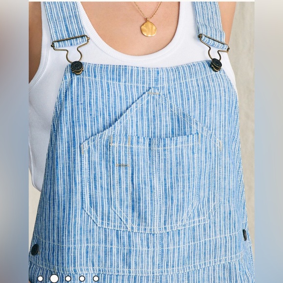 Faherty Linen Mechanic Overalls- Small - Picture 4 of 5